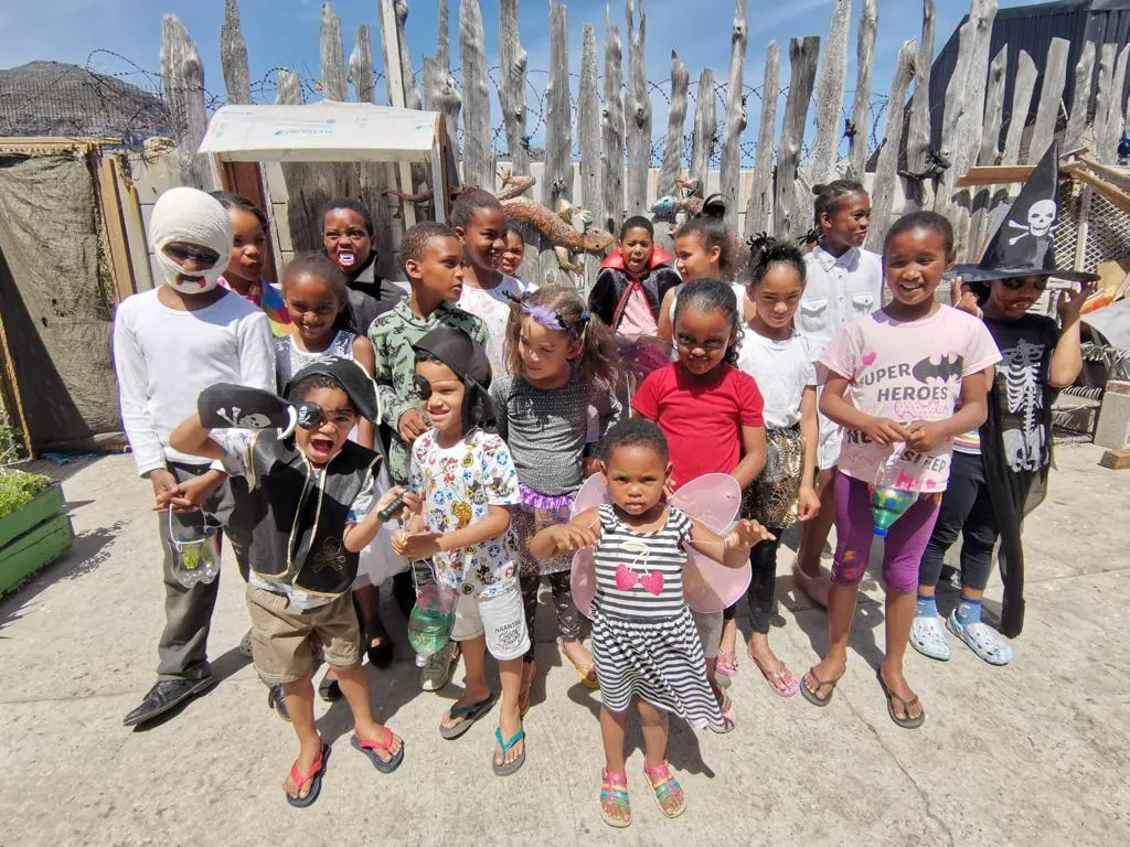 Grupo de niños en Hangberg